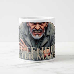Wütender Alter Mann – Cartoon-Illustration Large Coffee Mug