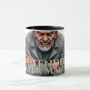 Wütender Alter Mann – Cartoon-Illustration Mug