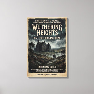 Wuthering Heights Gothic Moorland Vintage Travel Canvas Print