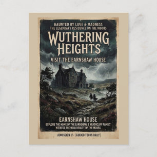 Wuthering Heights Gothic Moorland Vintage Travel Postcard