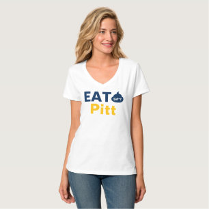 WV Womens Vneck Top Eat It Pitt