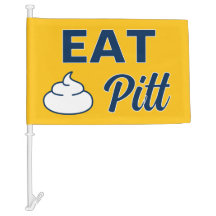 WVU Eat it PITT Car Flag