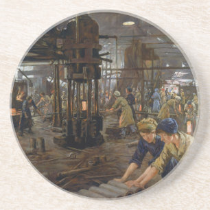 WW1 1918 Women Working at a Munitions a Factory  Coaster