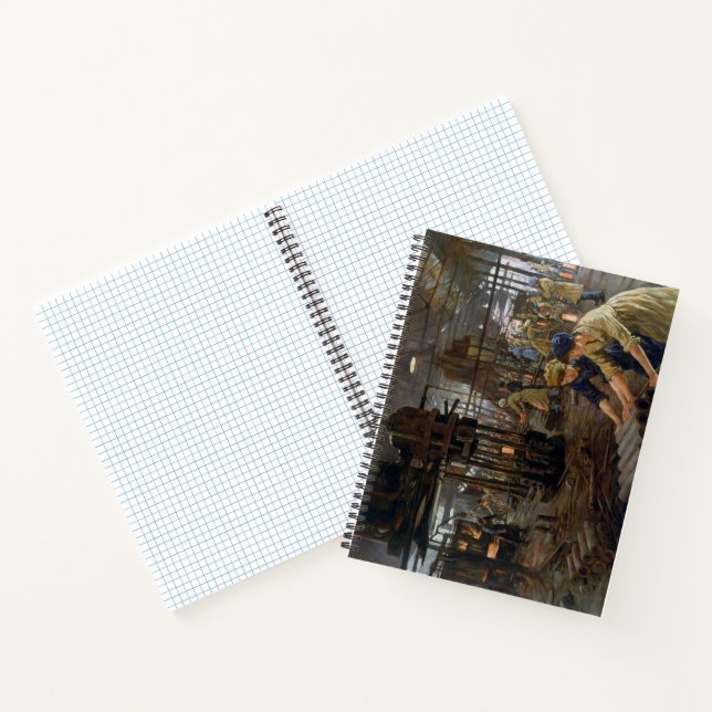 WW1 1918 Women Working at a Munitions a Factory  Notebook (Inside)