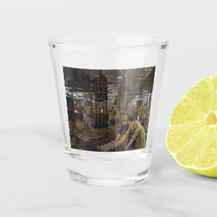 WW1 1918 Women Working at a Munitions a Factory Shot Glass
