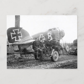 WW1 Captured German Aircraft Photograph Postcard