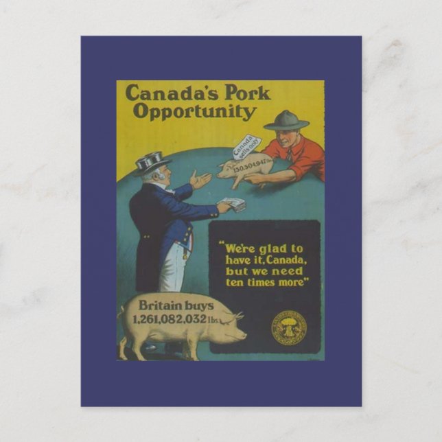 WW1 Collectors Card 1914 CANADA PROPAGANDA (Front)