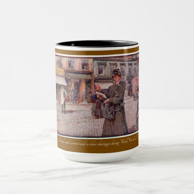 "WW1 Female Mail Carrier" Mug (Center)