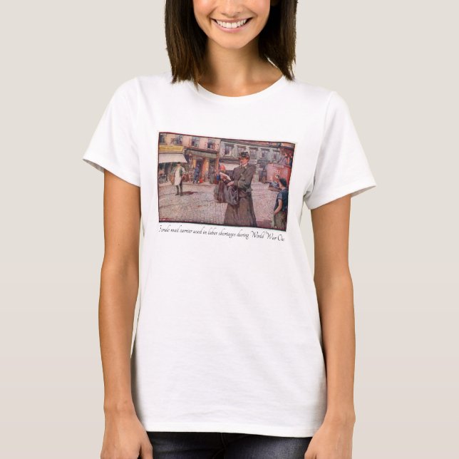 "WW1 Female Mail Carrier" T-Shirt (Front)