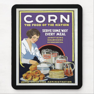 WW1 Food Administration Retro Corn Mouse Mat