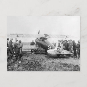 WW1 German Fighter Plane, 1910s Postcard