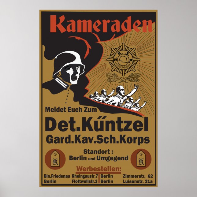 WW1 German Poster recreation Kameraden (Front)