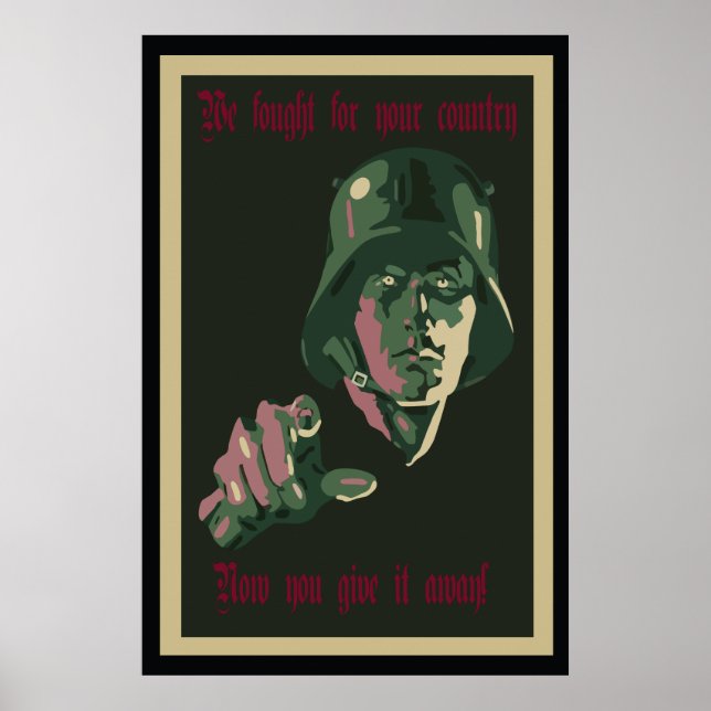 WW1 German Protest Poster (Front)