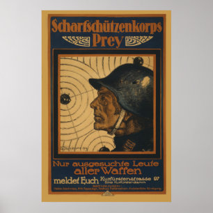 ww1 German recruitment poster for sharpshooters