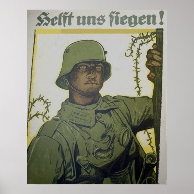 WW1 Propaganda Poster Helft uns Siegen! (Front)