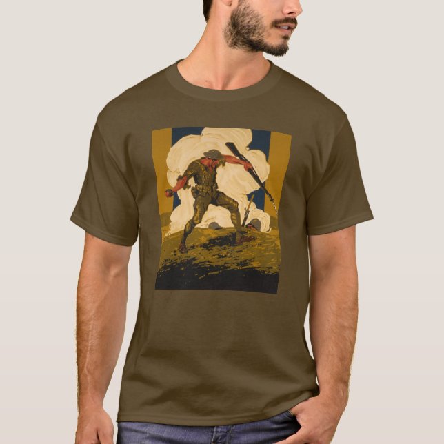 WW1 Soldier Granade  T-Shirt (Front)