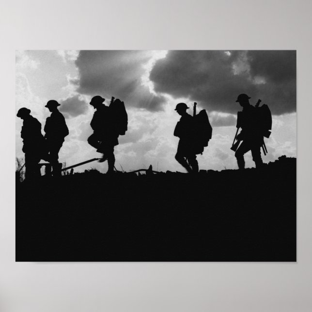 WW1 Soldier Silhouettes - Battle of Broodseinde Poster (Front)