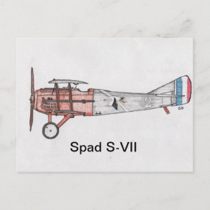 WW1 Spad S-VII Fighter Postcard