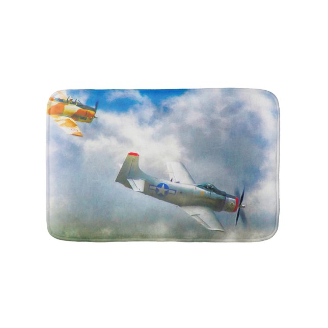 WW2 Aircraft AIR FORCE RAIDERS Bath Mat (Front)