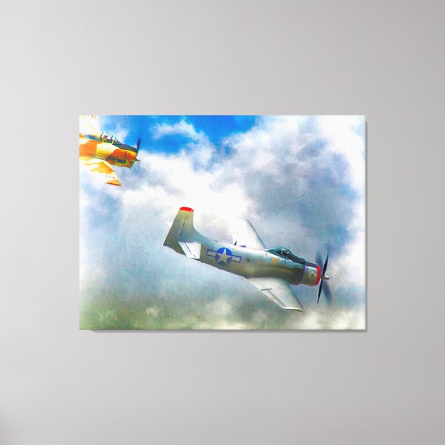WW2 Aircraft AIR FORCE RAIDERS Canvas Print (Front)