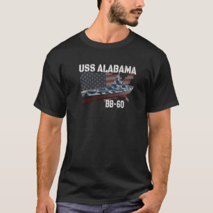 WW2 American Battleship USS Alabama BB-60 Warship T-Shirt