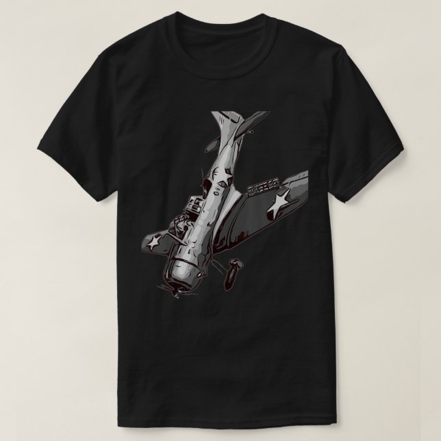 WW2 American Dive Bomber Warbird Plane Aircraft  T-Shirt (Design Front)