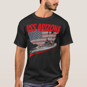 WW2 Battleship USS Arizona BB39 World War 2 Ship M T-Shirt