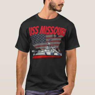 WW2&Cold War Veteran Battleship USS Missouri BB-63 T-Shirt