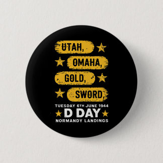 Ww2 D Day Beaches World War 2 Army Hero Normandy L 6 Cm Round Badge