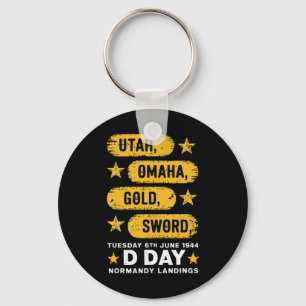 Ww2 D Day Beaches World War 2 Army Hero Normandy L Key Ring