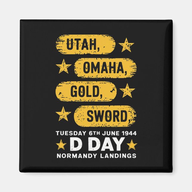 Ww2 D Day Beaches World War 2 Army Hero Normandy L Magnet (Front)