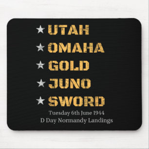 Ww2 D Day Beaches World War 2 Army Hero Normandy L Mouse Mat