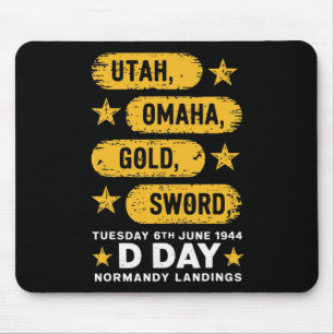 Ww2 D Day Beaches World War 2 Army Hero Normandy L Mouse Mat
