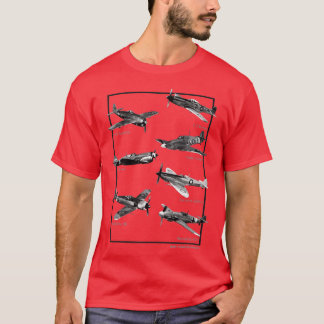 WW2 Fighter Aircraft Warbirds 2 T-Shirt