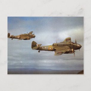 WW2 Historic Aeroplanes in Flight Postcard
