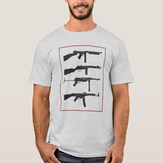 WW2 Iconic Weapons T-Shirt (Front)