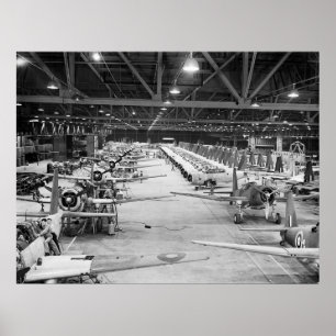 WW2 Mass Production, 1943 Poster