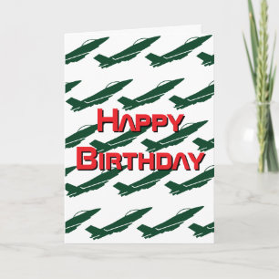 WW2 Military Aeroplane Flying,Aviation Birthday Card