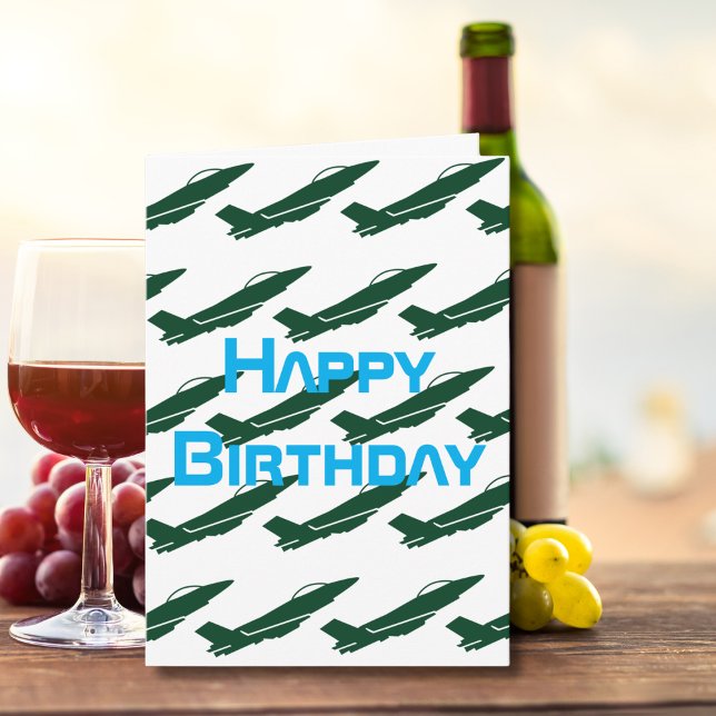 WW2 Military Aeroplane Flying,Aviation Birthday Card (Creator Uploaded)