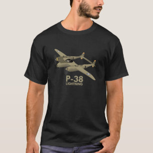 WW2 P-38 Lightning Airplane T-Shirt