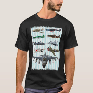 WW2 Planes Warbirds P51 Mustang Spitfire Messersch T-Shirt