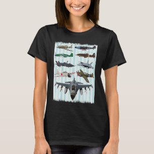 WW2 Planes Warbirds P51 Mustang Spitfire Messersch T-Shirt