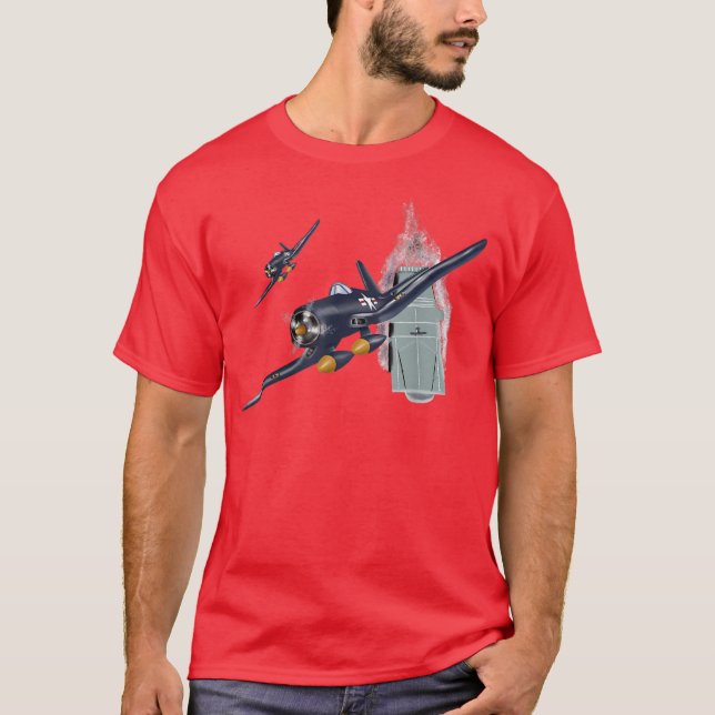 WW2 Planes Warplanes Warbirds F4U Corsair Aircraft T-Shirt (Front)