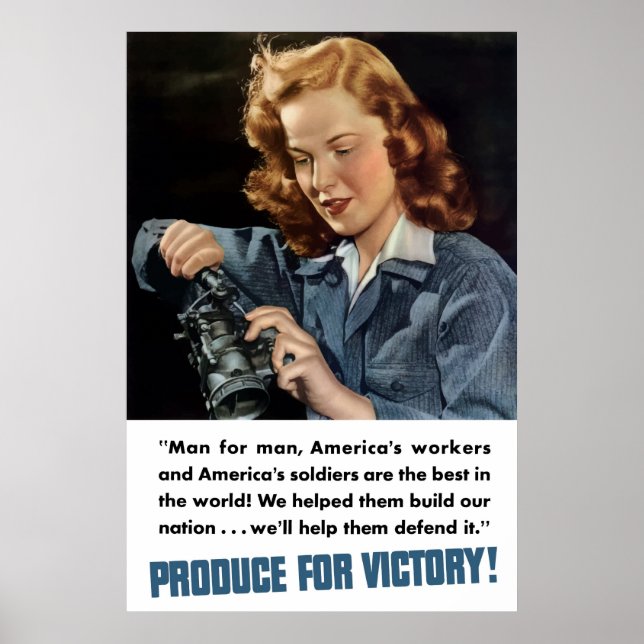 WW2 -- Produce For Victory! Poster (Front)