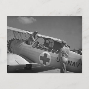WW2 Red Cross Aeroplane Postcard
