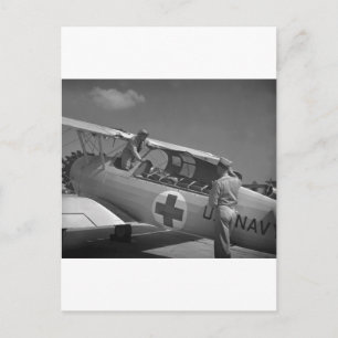 WW2 Red Cross Aeroplane Postcard
