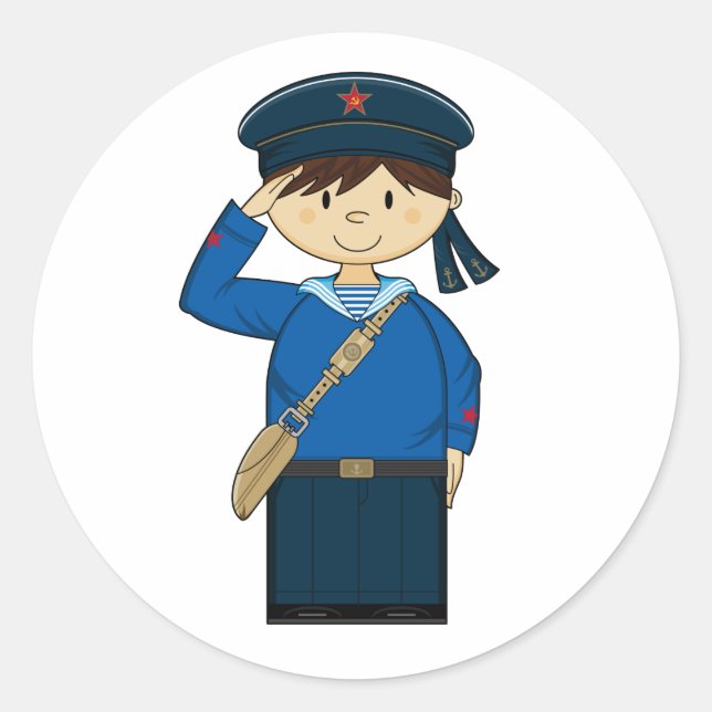 WW2 Russian Sailor Sticker (Front)