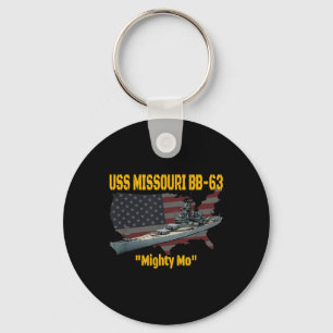 Ww2 Ship & Korean War Uss Missouri Battleship Key Ring
