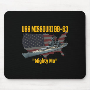 Ww2 Ship & Korean War Uss Missouri Battleship Mouse Mat