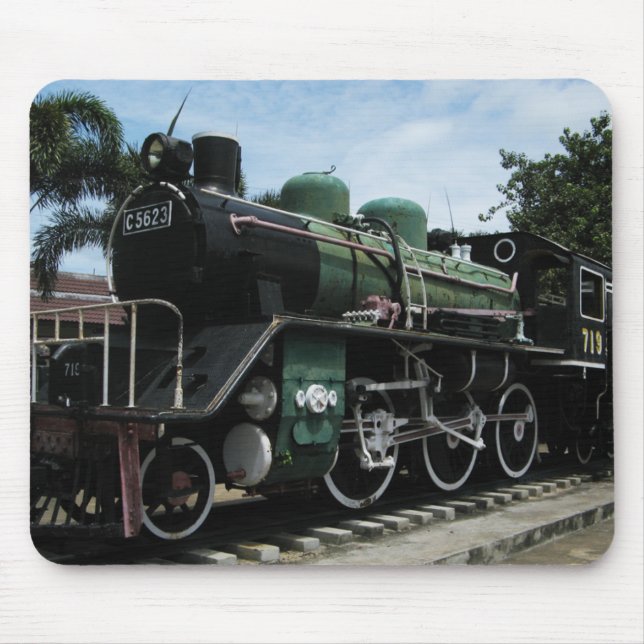 WW2 Steam Train at the River Kwai Bridge Mouse Mat (Front)